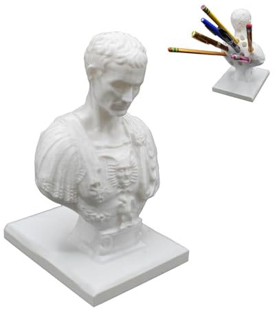 Generisch Julius Caesar Bleistifthalter, Büste Statue Stifthalter, Stiftehalter Aus Kunstharz Lustiger, Schreibtisch Organizer Und Zubehör, Bleistift Stift Organizer Schreibtischzubehör Dekoration