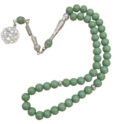 Ldabrye Cuentas de Oración en Cordel 45 Cuentas de Rosario Cadena de Muñeca Suministros de Adoración Accesorio Pulsera Tasbih para Oración y Meditación
