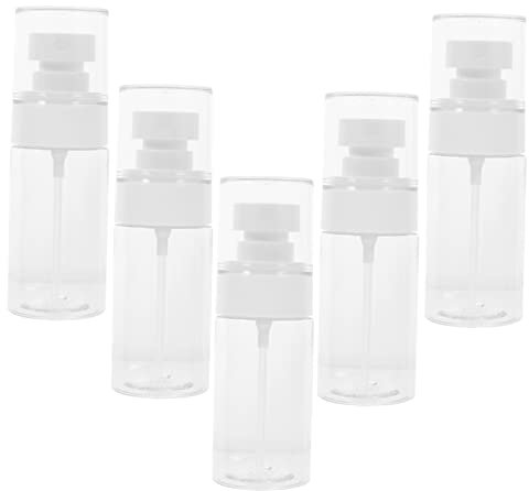 Baluue 5pcs Small Refillable Spray Bottles 30ml Travel Size Fine Mist Bottles for Hair Face Cosmetics Portable Plastic Spray Set