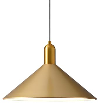 ZTTECH Moderne Minimalistische 35 cm Pendelleuchte E27 Fassung Höhenverstellbare Metall Hängelampe für Küche Esszimmer Schlafzimmer Bar Café (Gold)