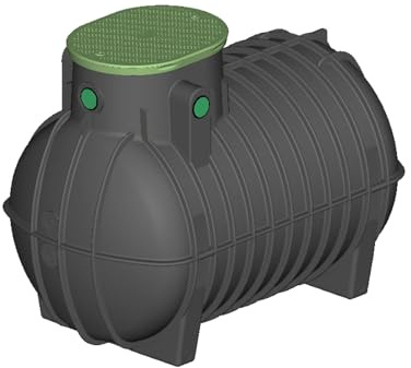 FLORANTIA Sammelgrube 3000 Liter Aqua-Waste | mit doppelwandig isoliertem Deckel | Zisterne für Abwasser und Silage