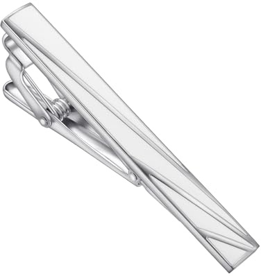 RunootPR Klassiker Geschäft Krawattennadel für Herren Gold Silber Stilvolle Krawattenklammer Büro Hochzeit Handgefertigter Schmuck 5.8cm