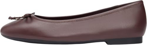 Tommy Hilfiger Hilfiger Smooth LTHR Ballet FW0FW09006 - Bailarinas para Mujer, Color marrón (Nogal Rico), 40, Marrón Rico Nogal, 40 EU