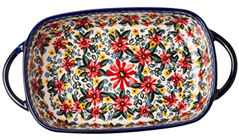 ULTECHNOVO Bandeja de Cerámica Rectangular para Hornear Multiusos Segura para Horno Adecuado para Asar Carne y Gratinar en Cocina Doméstica