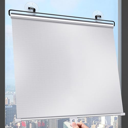 58X125CM Tendine Parasole Temporanee,Tende A Rullo con Ventosa,Persiane