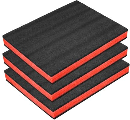 Uxsjakjsd 3Pcs Cuttable Polyurethane Foam Sheets,Polyethylene Tool Foam Sheets,Drawer Liner,Toolbox and Storage Tool Shadow