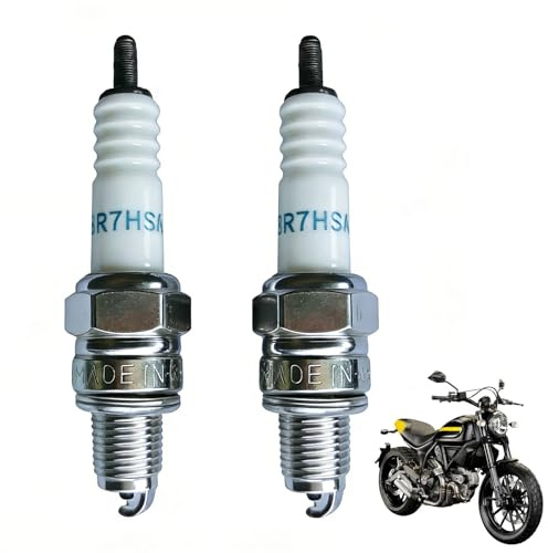 Zündkerze 2 Stück Cr7hsa Allgemein CR7HSA ZündkerzeGeeignet für Roller, Motorräder und Motorroller, Geringer Stromverbrauch, Kohlenstoffarm, Langlebig
