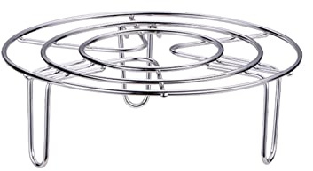Steam Rack, Heavy Duty Steaming Rack Stand, Stainless Steel Round Steamer Cooling Rack Trivet, Pot Steamer Insert Food Stand, Steaming Cookware Accessories(Size:15.5cm/6.1in)