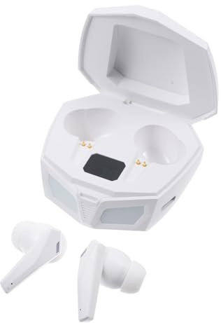 MUELODSIC Écouteurs sans Fil in Ear Gaming Stéréo avec Micro Automatique et Surround Confort Ergonomique pour Jeux et