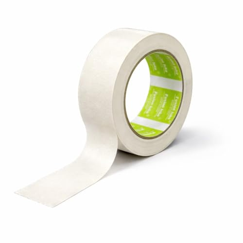 ATKIN BROTHERS White Masking Tape 40mm x 36mm Strong Waterproof Adhesive Tear Resistant All Weather Industrial Grade for Repairs Crafts DIY Home Office Outdoor Use (1 Count) (Masking Tape)