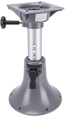 Jelquix Bootssitz-Sockel-Montagesatz, Aluminiumlegierung, Höhenverstellbar von 13,2 Bis 17,1 Zoll mit Feststellknopf, für Yacht-Helm, Boot, Passagierkabine, Wohnmobil, Camping