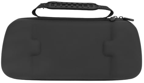 Hamwesh Hard Case, PU Shell Carrying Case for ROG Ally X 2024 RC72LA ROG Ally 2023 RC71L Claw A1M with Multiple Storage Pockets Foldable Stand for Gaming Handheld Console (Dark Blue) (Black)