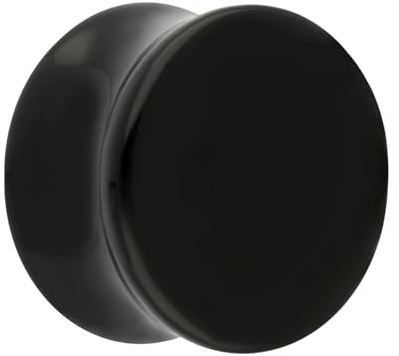 Treuheld® Ohr Plug/Flesh Tunnel Schwarz - Double Flared - Kunststoff/Acryl