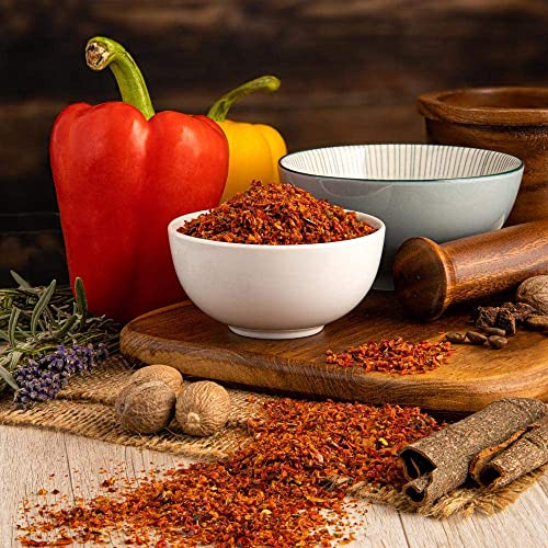 Sweet Red Bell Pepper Flakes. Amazing Quality - 100g