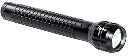 MAUL LED-Taschenlampe MAULkronos L – outdoor-taugliche große LED Taschenlampe für die professionelle Anwendung – helle Taschenlampe mit langer Leuchtdauer und Spritzwasserschutz (IPX4) – schwarz