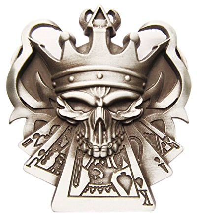 Poker Skull King II Gürtelschnalle für Wechselgürtel Buckle