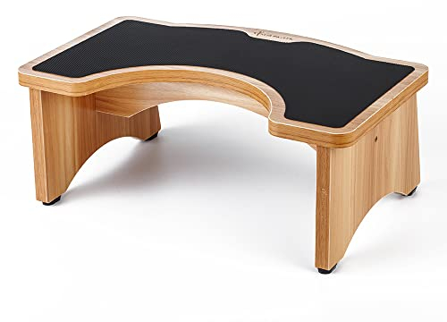 StrongTek Toilettenhocker Erwachsene, Badhocker, WC Hocker Holz mit Antirutsch-Beschichtung und 160 Kg Belastungskapazität, auch für Töpfchentraining geeignet…