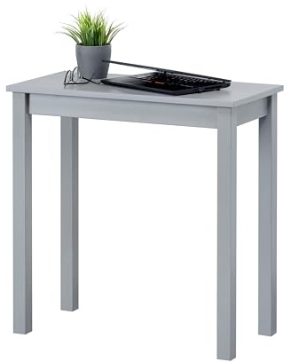 hagge Home Esstisch, Küchentisch, Wohnzimmer, Computer-Schreibtisch, Computertisch, Computertisch, Computertisch, Bürotisch, 75 x 38 cm, Höhe 75 cm, Grau