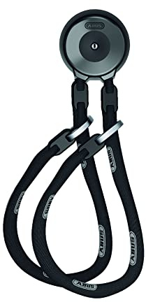 ABUS Anclaje de pared WCH + 2 x cadenas ACH 9KS - para la protección antirrobo de bicicletas y motocicletas en garajes, sótanos o delante de la casa - cadenas de nivel de seguridad 13