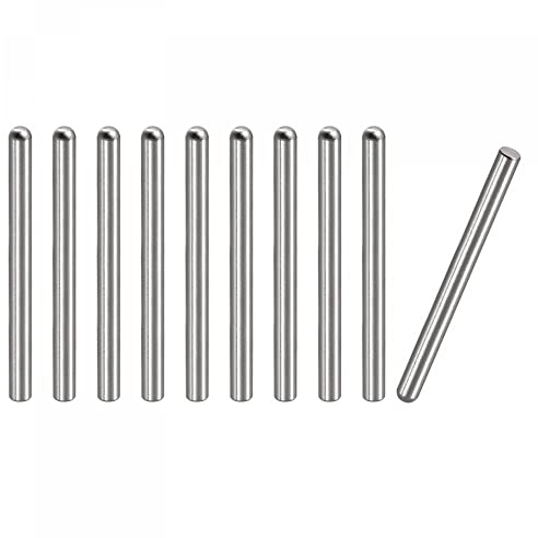 sourcing map 5 x 70 mm Dübelstifte, 10 Stück 304 Edelstahl, runder Kopf, flaches abgeschrägtes Ende, Dübelstift, Etagenbettstifte, Regalheringe, Stützregale, Befestigungselemente