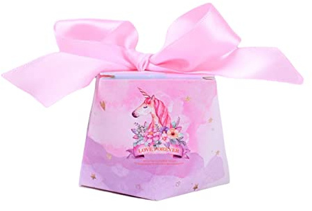 KALUROIL 24 PCS Geschenkbox Geschenkschachtel Kleine Kraftpapier Box Schachtel Geschenkschachteln für Weihnachten Hochzeit Geschenk ，Kleine Einhorn-Geschenkbox aus Papier