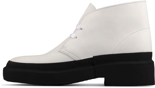 Clarks - Mens Desert Galosh Boots, Color White Leather, Size: 11 M US