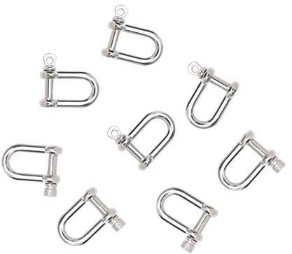 ELSAIL Colors Anchor Screw Pin Survival Rope Paracords Paracord Bracelets Accessories U-Shaped Shackle Buckle Bracelet Buckles (Color : Round Button 4pcs)