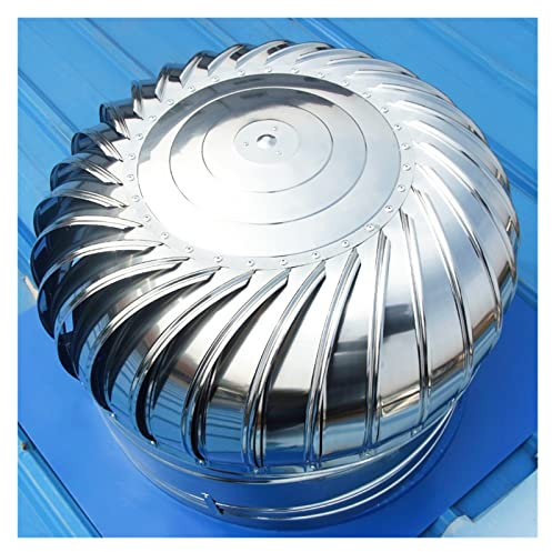 MBROS Rejillas de ventilación de turbina de Techo Grande - Tapa de Escape de Acero Inoxidable 304 Ventilación de Chimenea de Techo para ático Casa Garaje, Tapa de ventilación de turbina a Prueba