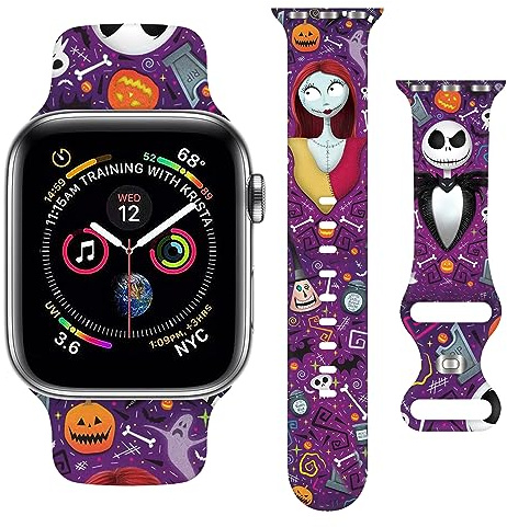 ZENROIC Halloween Strap Compatible with Apple Watch Band 38mm 40mm 41mm 42mm 44mm 45mm 49mm,Adjustable Replaceable Soft Silicone Cartoon Sport Wristbands for iWatch Ultra Series 8 7 6 5 4 3 2 1 SE