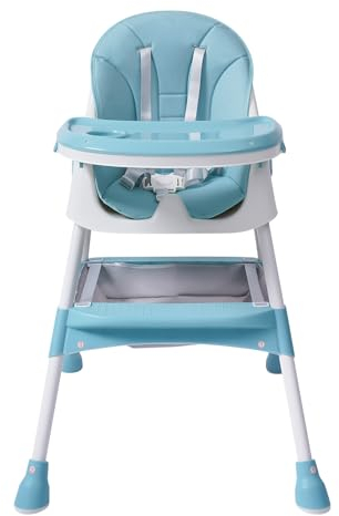 HarBin-Star Kids Hochstuhl - Babyhochstuhl ab Geburt mit Tablett für Essen, Höhenverstellbar, Einfach zu Reinigen, 78x60x94 cm (Grün)