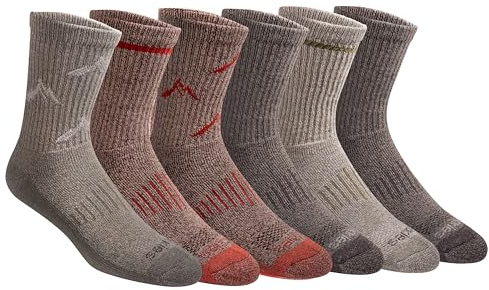 Dickies Men's Dri-Tech Mid-Crew Comfort Length Moisture Control Socks, Available in M-XXL (6, 12 Pairs), Comfort Length Olive Assort (6 Pairs), Large