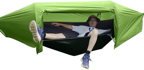 Tienda hamaca, hamaca de camping de poliéster, hamaca de senderismo impermeable, tienda de columpio de árbol, hamaca versátil con mosquitera, hamaca de camping, hamaca de camping, hamaca de tienda