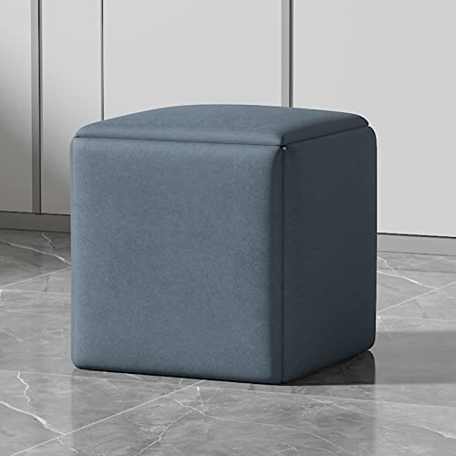 Cube Nesting Ottoman Sofa Chair - 5 in 1 Stapelhocker Technologie Tuch Quadratisch Ottomane Fußhocker mit Lenkrollen für Wohnzimmer Esszimmer