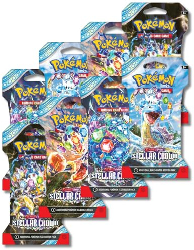 Pokemon TCG Scarlet & Violet Stellar Crown - 8 Boosters Packs (80 Cards)