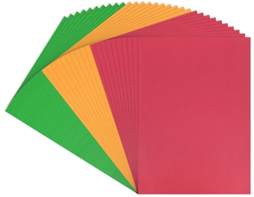 30Blatt Tonpapier A4 Bunt Weihnachten, Bastelpapier Bunt Weihnachten, Buntes Papier 210g Tonkarton A4 Weihnachtsfarben Bastelkarton Farbiges Designpapier Weihnachten für Basteln