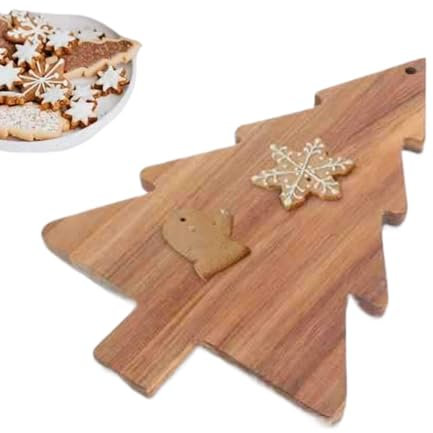Planche à découper pour sapin de Noël, planche à découper en bois pour la cuisine, le sapin de Noël, plateau de service à légumes, décoration de Noël pour fromage et dessert