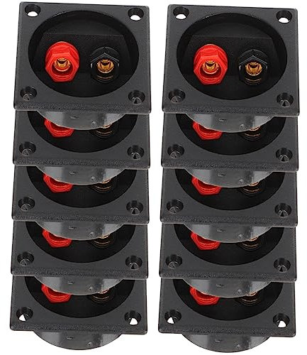 Angoily 10pcs Speaker Box Connectors Speaker Terminals Easy Install Binding Post for Subwoofer