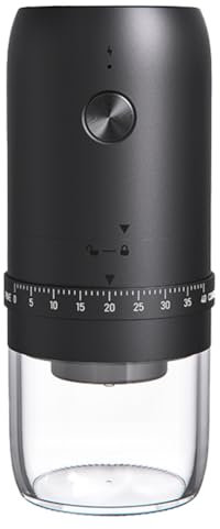 Hxhsgmeh Coffee Grinder Charge Professional Stronger Adjustable Grinding Machine Portable Vacation Travel Cafe Grinder Black
