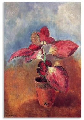 XuXueCC Odilon Redon Wandkunstdrucke, Gemälde, Poster, Begonie im Topf, Kunstwerke, Bilddruck, Wandkunst, Gemälde, Leinwand, Geschenk, Dekoration, Zuhause, dekorativ, ungerahmt, 60 x 90 cm