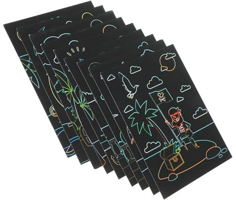 Yardwe Kratzpapierkunst Junge Mädchen Zartes Kratzpapierblatt Kreatives Kratzmalpapier Für Malbücher Und Basteln
