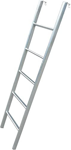 Adjustable Loft Ladder for RVs & Home Silver Bunk Bed Steps Space-Saving Sturdy Staircase for Upper Berths Perfect for Apartments & Lofts (Large Size)