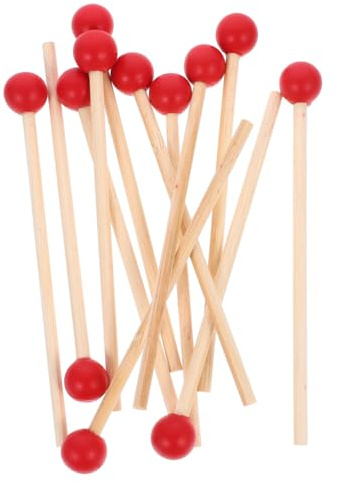 MUELODSIC 12 Stück Teiliges Holzschlägel mit Langlebigen Griffen Hochwertigem Schlaginstrument Zubehör für Anfänger Robuste Klanghölzer für Xylophon und Marimba für Musikalische