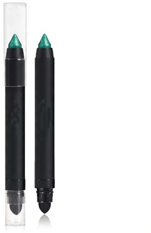 Ombretto Stick Occhi Verde Menta, Matitone Ombretto Doppia Punta con Spugna per Sfumare, Ombretto in Crema Shimmer Altamente Pigmentato, Lunga Durata per Trucco Occhi, Illuminante e Eyeliner