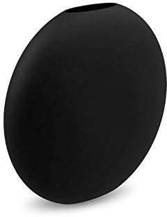 Cooee Design Vase Pastille aus Keramik in der Farbe Schwarz Handgefertigt, Durchmesser: 15cm, Höhe: 14cm, HI-028-24-BK