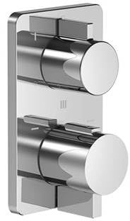 LULU Concealed thermostat with three-way diverter - Chrome