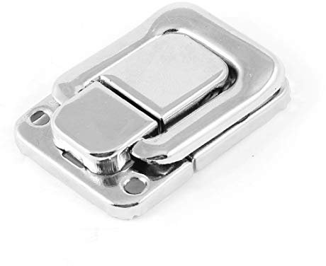 New Lon0167 Hasp de En vedette crochet de efficacité fiable verrouillage à bascule à ressort en métal ton sur ton argenté pour tiroir(id:a15 b4 b3 e40)