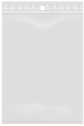 Lotto di 100 sacchetti trasparenti con chiusura a zip - Plastica adatta agli alimenti (8 x 12 cm)