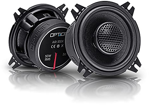 Option AIR 100x - 10cm 2-Wege Koaxial Lautsprecher-System - 25mm Hochtöner mit Gewebekalotte - 50 Watt RMS, 3 Ohm