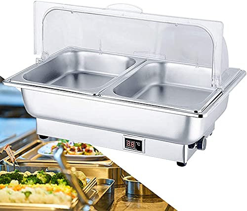 JINCAN. Sciatore di catering di grande capacità, vaso caldo in acciaio inossidabile, tavolo a buffet rettangolare elettrico e scaldabile con display a temperatura reale, molto adatto per Matrimoni o f