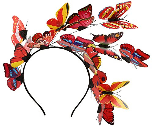 Lazyspace Schmetterlings-Stirnbänder für Frauen, Schmetterlings-Fascinator-Hut, Schmetterlings-Kopfschmuck, Haarreifen für Kostümparty-Dekoration